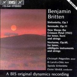 orchesterlieder benjamin britten nocturne serenade